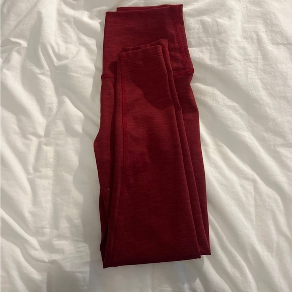 Beyond Yoga Red Ribbed Leggings High-Waisted Leggings - Picture 4 of 4